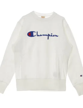 Felpa Girocollo Uomo Reverse Weave Big Logo White - Champion - FashionsVida