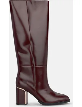 Botas básicas de mujer en napa con tacón ancho - Alma en Pena - FashionsVida