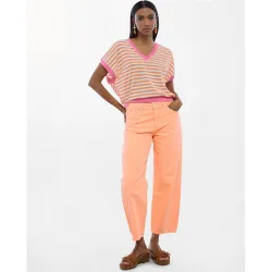 Vaquero ancho de mujer carrot flúor