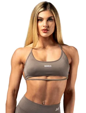 Soutien-gorge De Sport Open-back Power 890 Light Brown Ash XS - Nebbia - FashionsVida