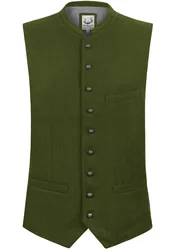 Trachtenweste Devito (grün, Gr. 56) von Classics für Herren, Oberteile, 50% Wolle, 25% Viskose, 25% Polyester