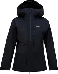 Veste imperméable de ski de randonnée - W Ascent Softshell Jacket Black en Softshell - Taille S - Noir