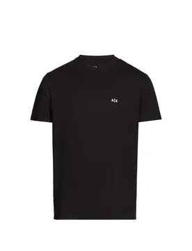 T-shirt droit col rond en coton Noir XL Male - Giorgio Armani - FashionsVida
