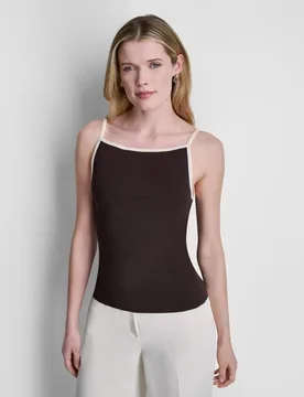 Top de mujer sin mangas y escote barco de mujer - DKNY - FashionsVida