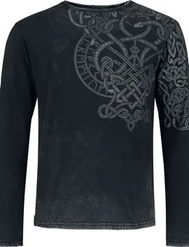 Langarmshirt - Celtic Snake - S bis M - für Männer - Größe M - schwarz - Männer - male - Black Premium by EMP - FashionsVida