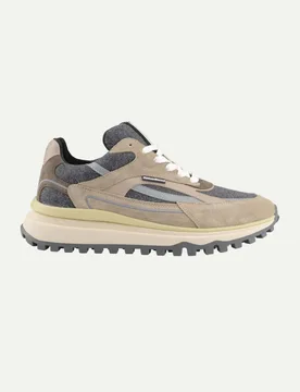 Ledersneaker De Gripper Beige 11 - Van bommel - FashionsVida