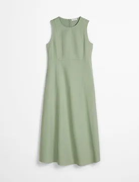 Vestido sin mangas regular mezcla de algodón orgánico, lyocell y lino - MARC O'POLO - FashionsVida