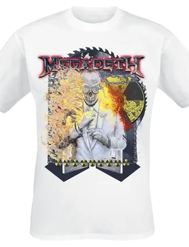 T-Shirt - Vic Sawblade - S bis 4XL - für Männer - Größe 4XL - weiß - Lizenziertes Merchandise! - Männer - male - Megadeth - FashionsVida