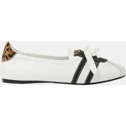 Bailarinas mujer print leopardo off-white negro |