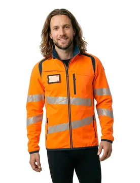 Sweat-shirt à Zip Accelerate Safe 19103 Hi-Vis Orange / Dark Petroleum 3XL - MASCOT - FashionsVida
