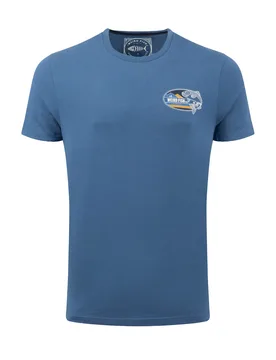 Weird Fish Coarse Fishing Back Print Graphic T-Shirt Size L - men men all-mens men tshirts men tshirts graphic new-arrivals all new-arrivals mens offe - Mid Blue - FashionsVida