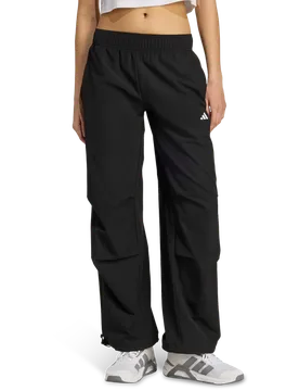 Workout Essentials Woven Training Joggers Women Pants - Black - Size L (16-18) - Poly Mesh - Black - Size: Large - Adidas - FashionsVida