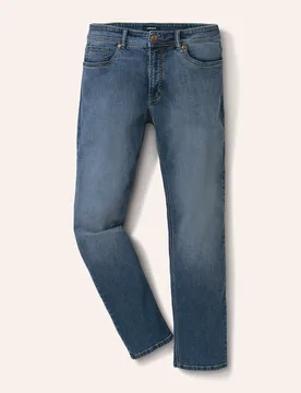 Jeans Sattlerstich, Regular Fit#normale Größen#untersetzte Größen, Farbe Blau, 64, aufwendige Sattlernaht elastisch und bequem Herren - Walbusch - FashionsVida
