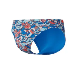 Ml Printed Swimming Brief Fast Lane Feast / Lagoon Blue UK 30 Men