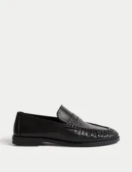 M&S Leather Loafers Black female