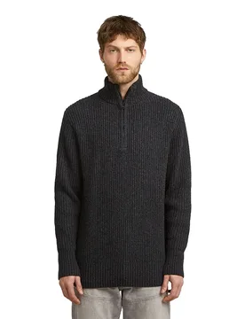Maglione Con Mezza Zip Essential Dark Grey Htr M - G-Star - FashionsVida