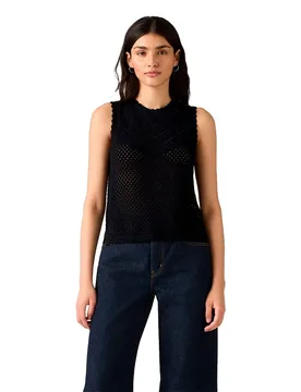 T-shirt Sans Manches Adrienne Crochet Anthracite Night M - Levi´s ® - FashionsVida