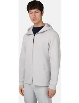 Sudadera con capucha y cremallera de neopreno ligero - Boggi Milano - FashionsVida