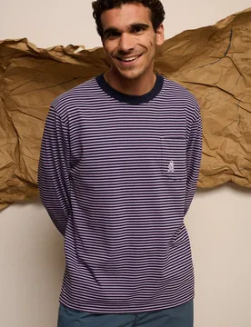 Camiseta manga larga pierce stripes de hombre stripes - Tintoremus Sttudio - FashionsVida