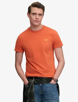 Superdry Herren Essential Serif Logo T-shirt Schmale Passform Orange - Größe: Xxxl - 29.99 - FashionsVida