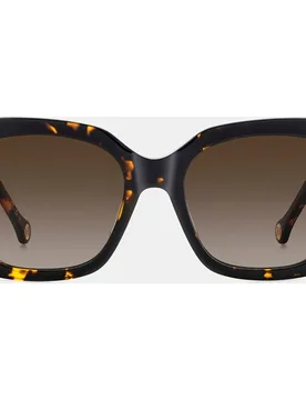 Gafas de sol de mujer cuadradas en acetato con lente degradada en havana - Carolina Herrera - FashionsVida