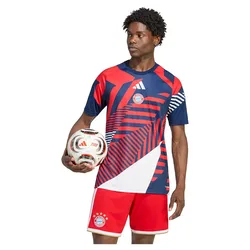 T-shirt à Manches Courtes Avant-match Fc Bayern Munich 26/27 Night Indigo / Better Scarlet S