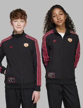 Manchester United x Terrace Icons Track Top Kids Black 11-12Y - Adidas - FashionsVida