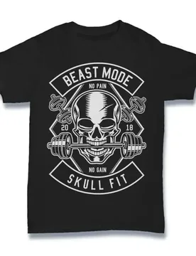 Beast Mode Skull Fit. Bodybuilding Gain Motivation Fighting Workout T-Shirt. Summer Cotton O-Neck Short Sleeve Mens T Shirt New - Aliexpress - FashionsVida