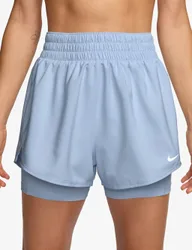 One High Waisted 2-in-1 Shorts Light Blue female