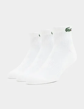 Crocodile 3er-Pack Viertelsocken - Damen, Weiss - female - Size: 6-8 - Lacoste - FashionsVida