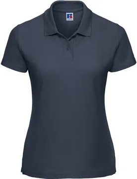 Womens/ladies Classic Plain Polycotton Polo Shirt (French Navy) - Size 8 Uk - Russell athletic - FashionsVida