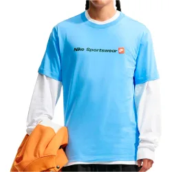 Sportswear camiseta manga corta hombre Azul (M)