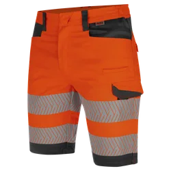 Bermuda de travail haute-visibilité fluo orange/anthracite Orange