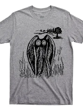 Mothman Sketch T Shirt - Silver Bridge Point Pleasant West Virginia Red Eye Cryptid Graphic TShirt - Aliexpress - FashionsVida