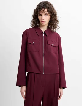 Lightweight Collared jacket Red female - French connection - FashionsVida