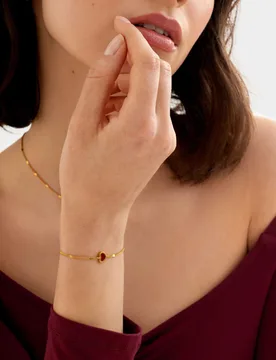 Gold Coated Enamel Heart Waterproof Bracelet Gold female - Katie Loxton - FashionsVida
