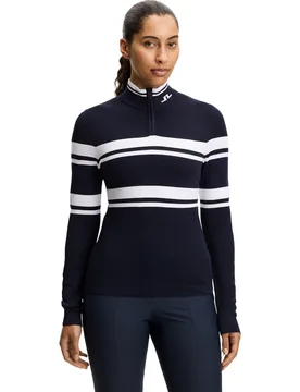 Pullover Da Ariadne Knit 1/2 Zip, navy/weiss s - J.lindeberg - FashionsVida