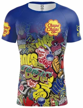 Chupa Chups Graffiti Short Sleeve T-shirt Black L Men - OTSO - FashionsVida