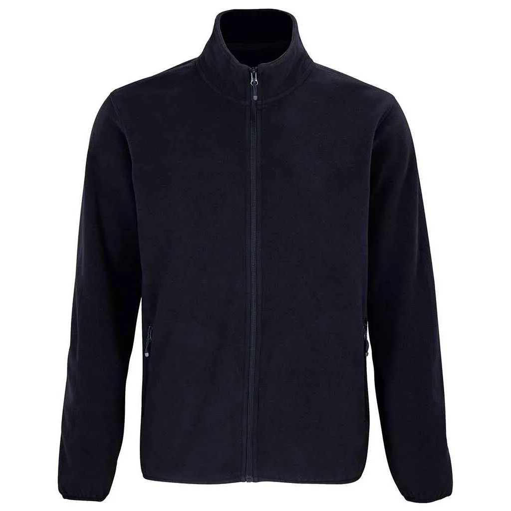 Mens Factor Recycled Fleece Jacket (Navy) - Size Small - SOLS - FashionsVida