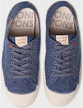 Zapatillas de lona de mujer de algodón con cordones - Toni Pons - FashionsVida