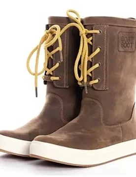 Laceup Leather Boots New Brown EU 45 Women - Boat Boot - FashionsVida