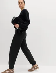 Cotton Rich Cuffed Joggers Black female