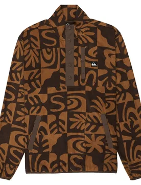 Polaire Demi-zip No Destination Chocolate Brown Desert 2XL - Quiksilver - FashionsVida