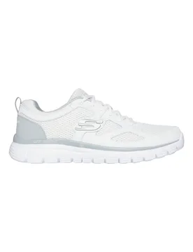 Sneakers bianche in pelle e mesh con soletta memory foam Burns Agoura da Uomo 41 - Skechers - FashionsVida