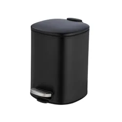 Treteimer Alassio, Schwarz 5 L, Easy-Close Absenkautomtik