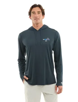 Vaportek Short Corner Uv Hooded Long Sleeve T-shirt Dark Navy L Men - PELAGIC - FashionsVida