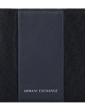 Cartera de hombre con tarjetero en ambos lados en tejido de logo allover - Armani Exchange - FashionsVida