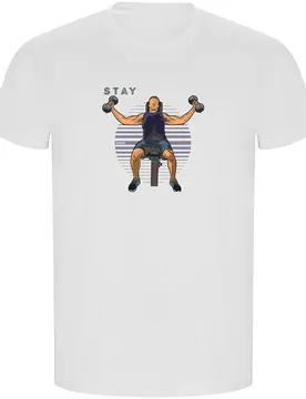 T-shirt à Manches Courtes Stay Strong Eco White XL - Kruskis - FashionsVida