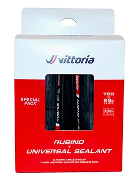 Pneumatico Da Strada Rubino V +sealant Tubeless 700c X 28 Black - Vittoria - FashionsVida