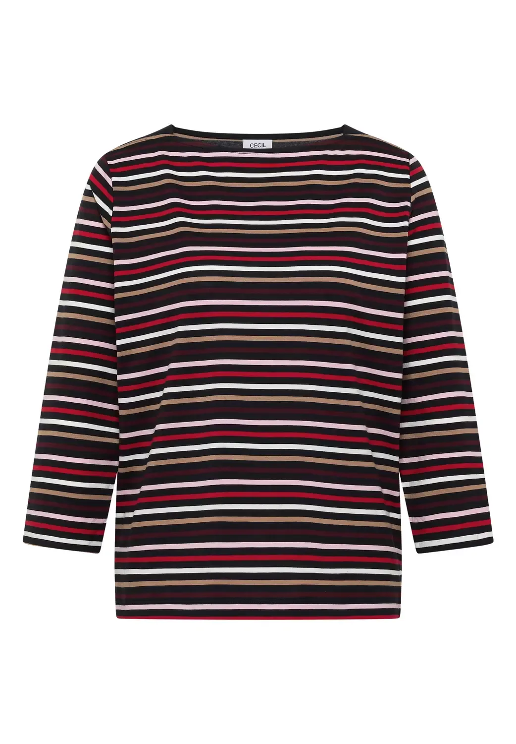 TO Multi triped Boatneck hi female - S - FashionsVida